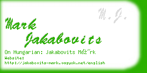 mark jakabovits business card